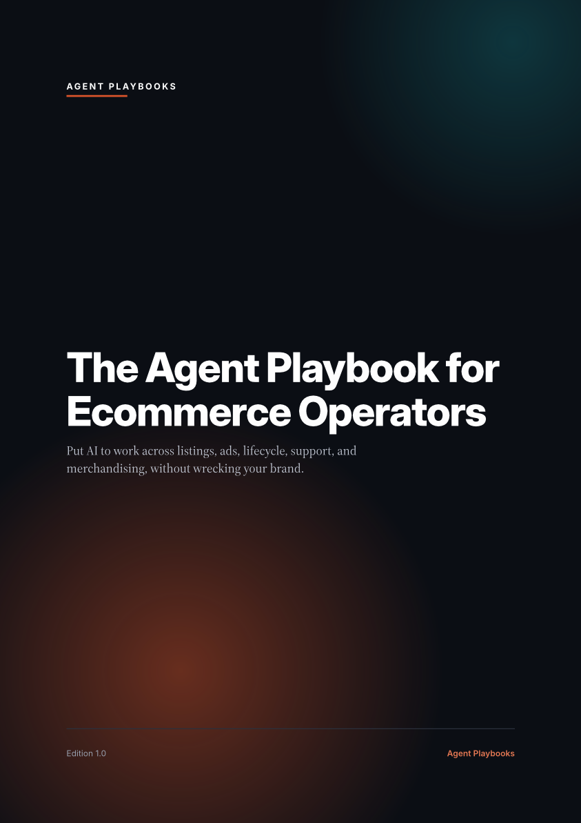 Cover of The Agent Playbook for Ecommerce Operators.
