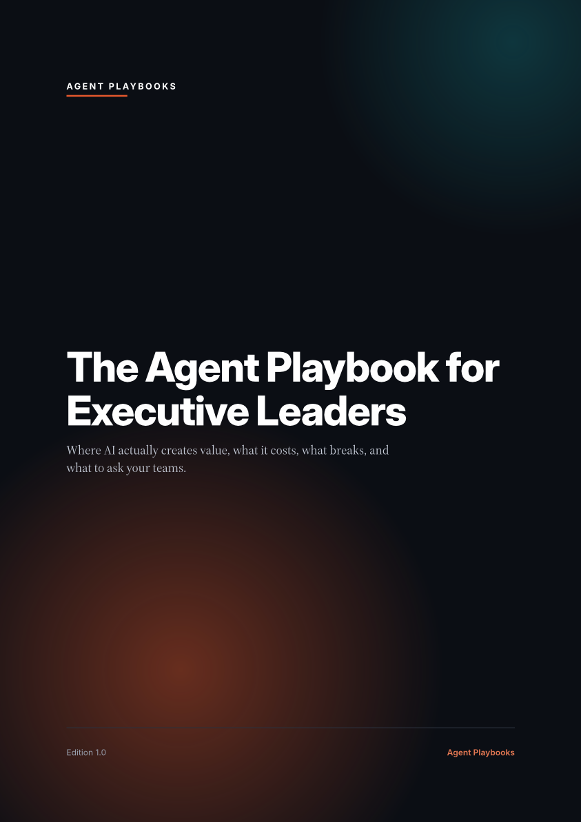 Cover of The Agent Playbook for Executive Leaders.